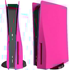 Faceplate Cover (PINK) (2 Piece Set) for PlayStation 5 Disc Edition (NO LOGO) (Only Ground Shipping)