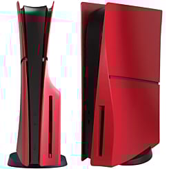 Faceplate Cover (RED) (4 Piece Set) for PlayStation 5 Slim Disc Edition (NO LOGO) (Only Ground Shipping)