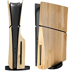Faceplate Cover (WOODEN) (4 Piece Set) for PlayStation 5 Slim Disc Edition (NO LOGO) (Only Ground Shipping)