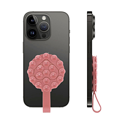 Silicone Suction Phone Holder with Handle Suitable - LIGHT PINK (Only Ground Shipping)
