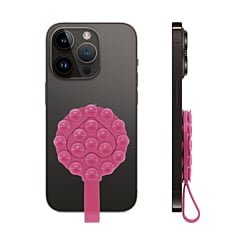 Silicone Suction Phone Holder with Handle Suitable - PINK (Only Ground Shipping)
