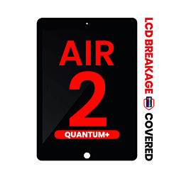 Quantum+ iPad Air 2 LCD Assembly (BLACK) (Sleep / Wake Sensor Flex Pre-Installed) (Exclusive LCD Breakage Warranty)