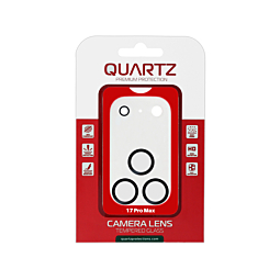 QUARTZ Back Camera Tempered Glass for iPhone 17 Pro (CLEAR & BLACK)