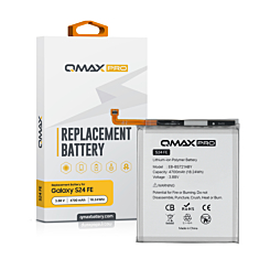 QMAX Pro Replacement Battery for Galaxy S24 FE (4700 mAh) (EB-BS721ABY) (Only Ground Shipping)