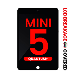 Quantum+ iPad Mini 5 LCD Assembly (BLACK) (Sleep / Wake Sensor Flex Pre-Installed) (Exclusive LCD Brakage Warranty)