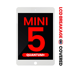 Quantum+ iPad Mini 5 LCD Assembly (WHITE) (Sleep / Wake Sensor Flex Pre-Installed) (Exclusive LCD Brakage Warranty)