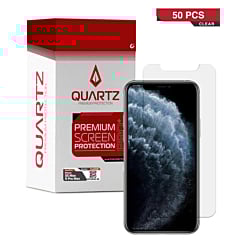 QUARTZ Clear Tempered Glass for iPhone XS Max / 11 Pro Max (Pack of 50)