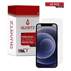 QUARTZ Clear Tempered Glass for iPhone 12 / 12 Pro (Pack of 50)