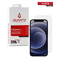 QUARTZ Clear Tempered Glass for iPhone 12 Mini (Pack of 10)