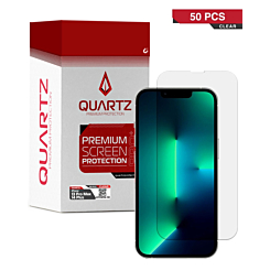 QUARTZ Clear Tempered Glass for iPhone 13 Pro Max / 14 Plus (Pack of 50)