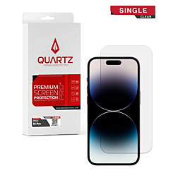 QUARTZ Clear Tempered Glass for iPhone 14 Pro (Single Pack)