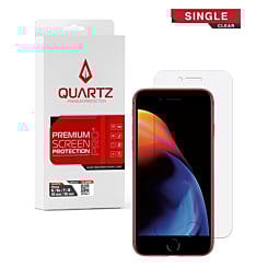 QUARTZ Clear Tempered Glass for iPhone SE 2022 / SE 2020 / 8 / 7 / 6s / 6 (Single Pack)