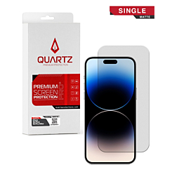 Buy the QUARTZ Matte Tempered Glass for iPhone 15 Plus and 15 Pro Max, single pack.