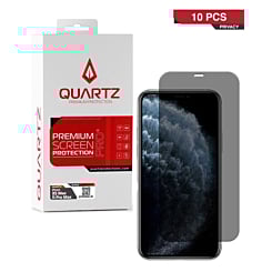 QUARTZ Privacy Tempered Glass for iPhone XS Max / 11 Pro Max (Pack of 10)