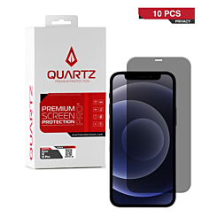 QUARTZ Privacy Tempered Glass for iPhone 12 / 12 Pro (Pack of 10)
