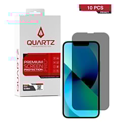 QUARTZ Privacy Tempered Glass for iPhone 13 Mini (Pack of 10)