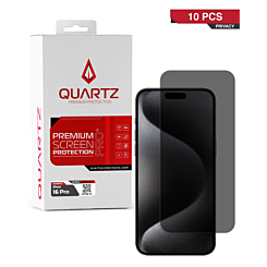 Shop the QUARTZ Privacy Tempered Glass for iPhone 16 Pro, pack of 10.