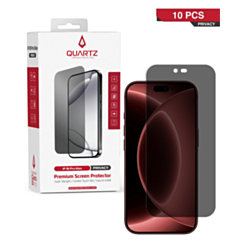 QUARTZ Privacy Tempered Glass for iPhone 18 Pro Max (Pack of 10)