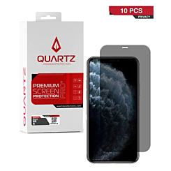 QUARTZ Privacy Tempered Glass for iPhone XR / 11 (Pack of 10)