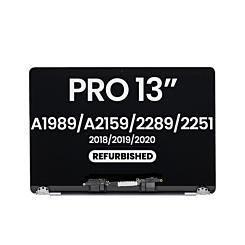 LCD Assembly (SILVER) (Refurbished) for MacBook Pro 13" (A1989 / Late 2018 / Early 2019) (A2159 / Mid 2019) (A2289 / A2251 / Mid 2020)