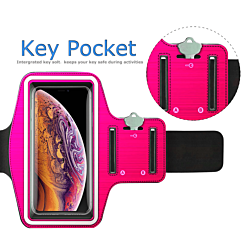 ROMIX RH07 (6.7") Water Resistant Sports Armband with Key Holder (PINK) (Only Ground Shipping)