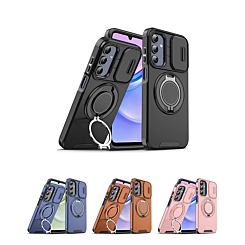 Rugged Magnetic Case with Ring Camera Cover for Galaxy S25 Plus (Only Ground Shipping)