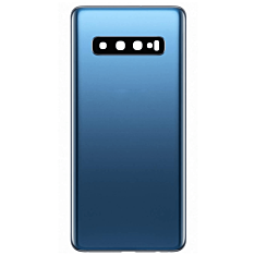 Back Glass with Camera Lens and Adhesive for Galaxy S10 (NO LOGO) (PRISM BLUE)