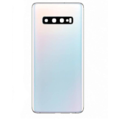Order the back glass with camera lens for Galaxy S10 US and International, service pack, in Prism White.
