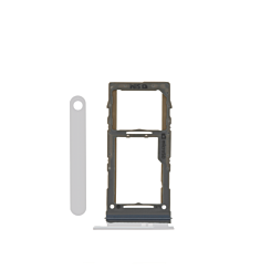 Order the single SIM card tray for Galaxy S10E, S10 Plus, or S10 in white.