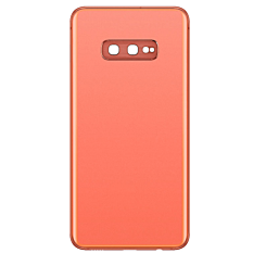 Buy the back glass with camera lens and adhesive for Galaxy S10E in Flamingo Pink, no logo.