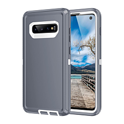 Heavy Duty Case for Galaxy S10E (DARK GRAY & WHITE) (Only Ground Shipping)