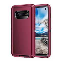 Heavy Duty Case for Galaxy S10E (MAROON & BLACK) (Only Ground Shipping)