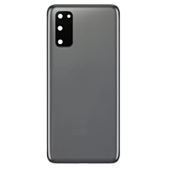 Purchase the back glass with camera lens and adhesive for the Galaxy S20, no logo, in Cosmic Gray.