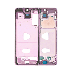 Stock up on the Galaxy S20 mid-frame housing, non-Verizon, in Cloud Pink.