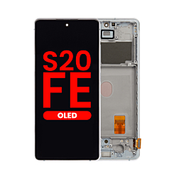 Purchase the OLED Assembly with Frame for Galaxy S20 FE G780 in Cloud Mint, Aftermarket OLED.