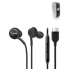 Grab wholesale deals on the AKG Galaxy S20 stereo headphones with microphone and volume buttons in black, ground shipping only.