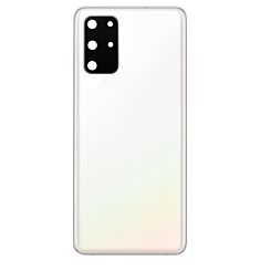 Order the Back Glass with Camera Lens and Adhesive for Galaxy S20 Plus, No Logo, Cloud White.