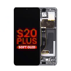 Grab wholesale deals on the OLED Assembly with Frame for Galaxy S20 Plus 5G G985 and G986 in Cosmic Gray, Aftermarket OLED.