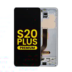 Order the OLED Assembly with Frame for Galaxy S20 Plus 5G G985 and G986 in Cloud Blue, Premium.