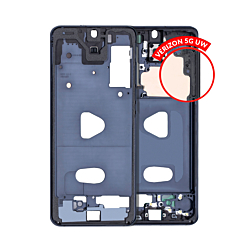 Stock up on the middle frame housing for the Galaxy S20, Verizon 5G UW, in Cosmic Black.