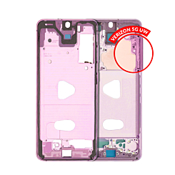 Purchase the middle frame housing for the Galaxy S20, Verizon 5G UW, in Cloud Pink.
