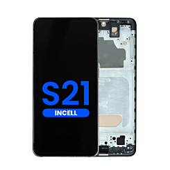 Order the LCD Assembly with Frame for Galaxy S21 G991 in Phantom Black, Aftermarket Incell.