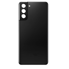 Buy the Back Glass with Camera Lens and Adhesive for Galaxy S21 Plus, No Logo, Phantom Black.