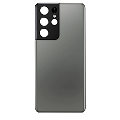 Order the Back Glass with Camera Lens and Adhesive for Galaxy S21 Ultra, No Logo, Titanium.