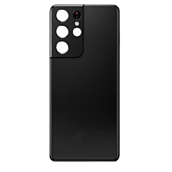 Stock up on the Back Glass with Camera Lens for Galaxy S21 Ultra US and International, Service Pack, Phantom Black.