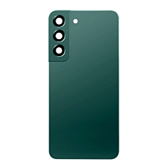 Purchase the Back Glass with Camera Lens and Adhesive for the Galaxy S22 in Green, no logo.
