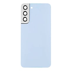 Shop the Back Glass with Camera Lens and Adhesive for the Galaxy S22 Plus in Sky Blue, no logo.
