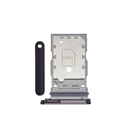 Order the dual SIM card tray for Galaxy S23 and S23 Plus in phantom black.