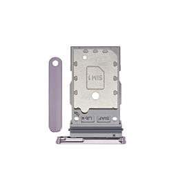 Shop the dual SIM card tray for Galaxy S23 and S23 Plus in lavender.