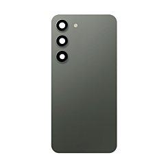 Stock up on the back glass with camera lens and adhesive for Galaxy S23 Plus in green. No logo.